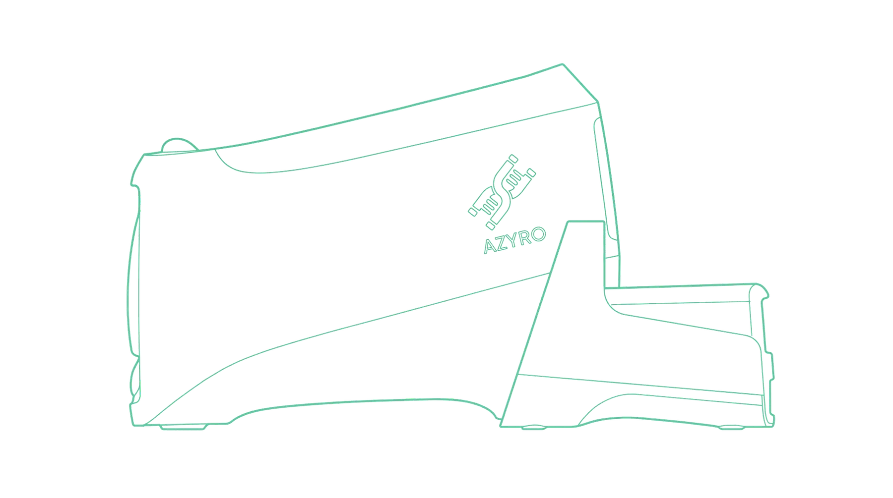 Line drawing of the Azyro application chamber